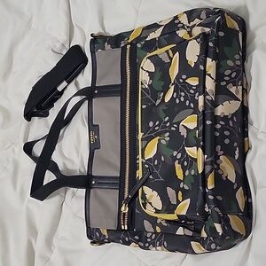 Fossil Reissue Large Floral Coated Canvas Tote Crossbody Messenger Bag